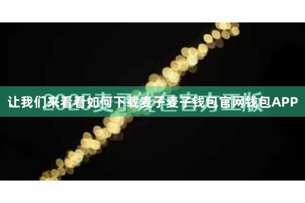 让我们来看看如何下载麦子麦子钱包官网钱包APP