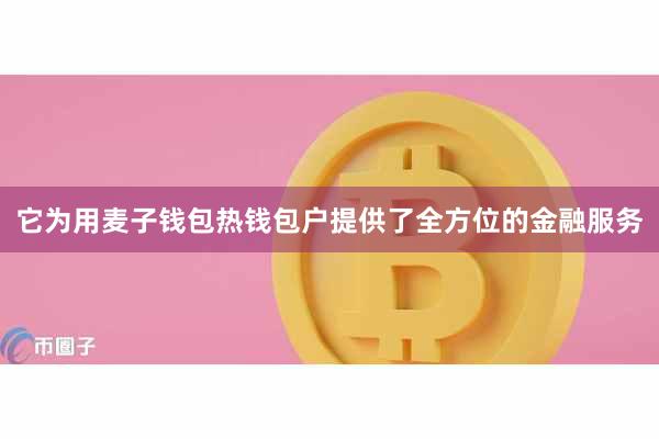 它为用麦子钱包热钱包户提供了全方位的金融服务