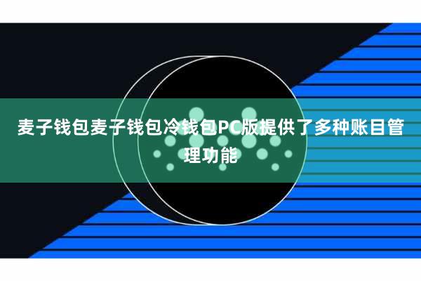 麦子钱包麦子钱包冷钱包PC版提供了多种账目管理功能